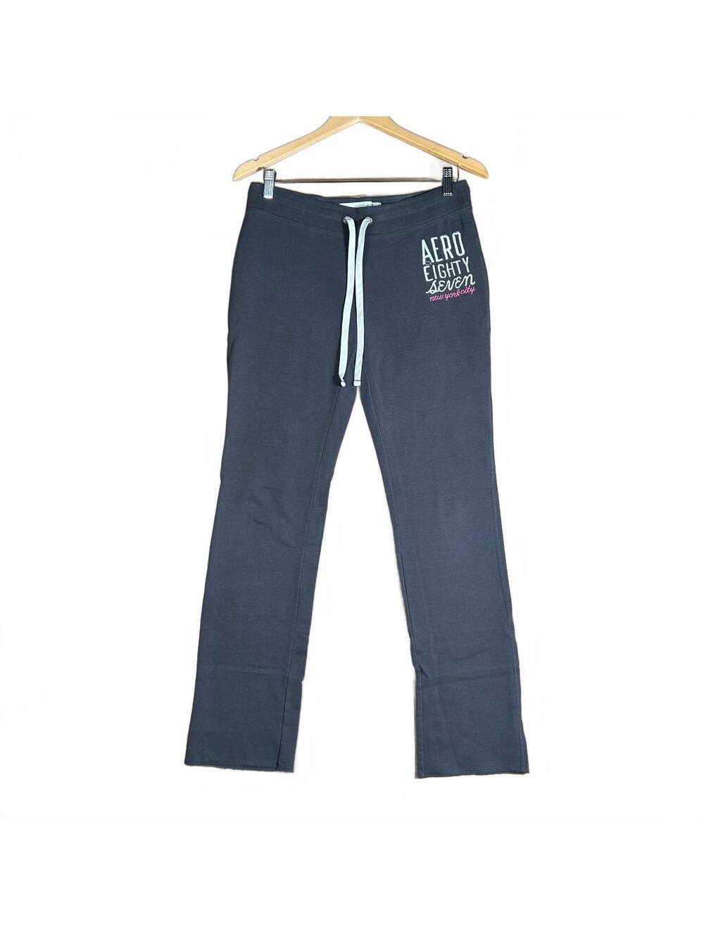 Aéropostale Dark Gray Aero Eighty Seven Y2K Low Rise Flare Sweatpants Medium